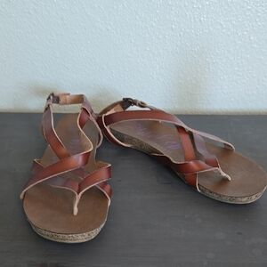 Blowfish Malibu Leather Sandals Size 9